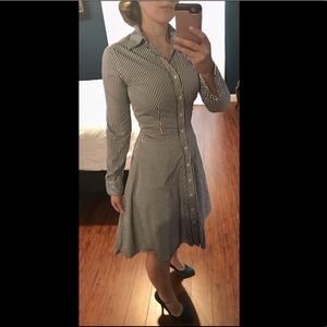 Ralph Lauren midi long sleeve striped shirt dress